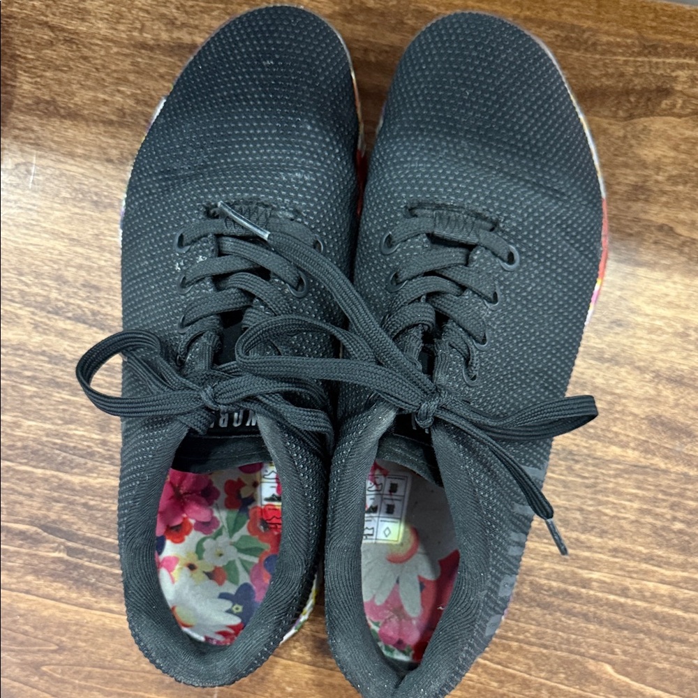 NOBULL Black Sneakers with Floral Interior